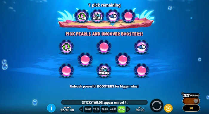 Manta Mayhem - chọn bộ tăng cường trước Free Spins