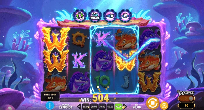 Manta Mayhem - chiến thắng Free Spins với Sticky Wild
